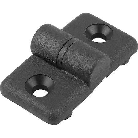 Kipp Hinge Lift-Off, Left W. Guide Tabs 60X32, Thermoplastic Black, Comp:Stainless Steel K0438.1322020